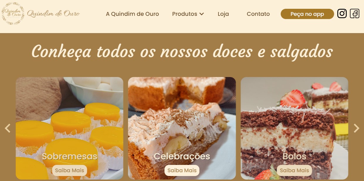 Imagem do site da Quindim de Ouro
